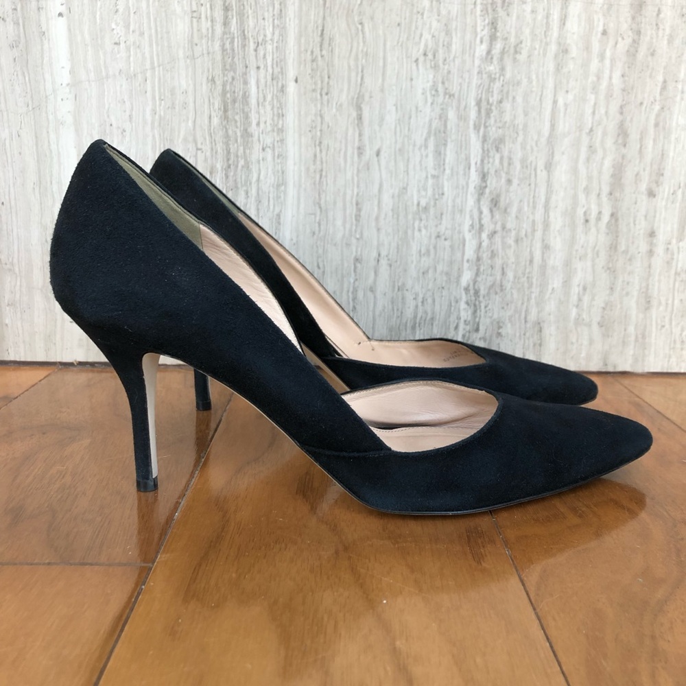 J. Crew Colette Suede D’Orsay Pumps Black